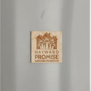 Magnet carré en bois à personnaliser