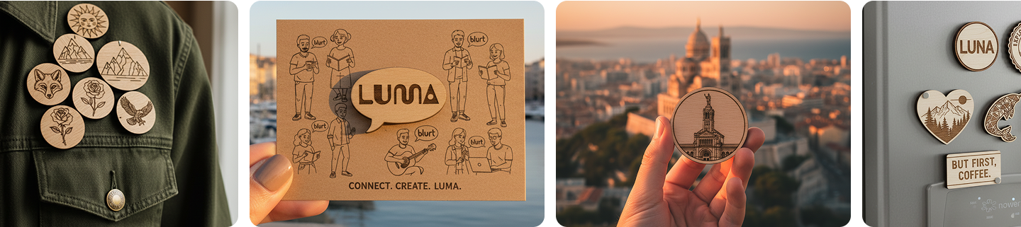vue sur la ville avec des magnet Luma